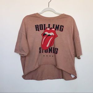 Rolling stone cropped t shirt